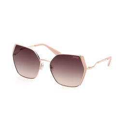 GUESS Women's GU7843 Sunglasses, Shiny Rose Gold, 61