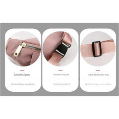 Gyios Bum Bag Fanny Pack Fashionable Waist Casual Travel with 3 Zipper Pockets for Women Men Sports Running Hiking Jogging-Pink