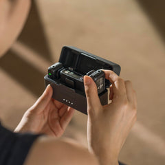 DJI Mic 2 (2 TX + 1 RX + Charging Case), All-in-one Wireless Microphone, Intelligent Noise Cancelling, 32-bit Float Internal Recording, 250m (820 ft.) Range, Microphone for iPhone, Android, Camera