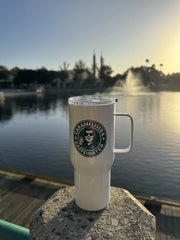 Caramelised and Caffeinated Travel Mug with Handle