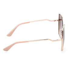 GUESS Women's GU7843 Sunglasses, Shiny Rose Gold, 61