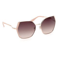 GUESS Women's GU7843 Sunglasses, Shiny Rose Gold, 61