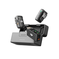 DJI Mic 2 (2 TX + 1 RX + Charging Case), All-in-one Wireless Microphone, Intelligent Noise Cancelling, 32-bit Float Internal Recording, 250m (820 ft.) Range, Microphone for iPhone, Android, Camera