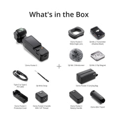 DJI Osmo Pocket 3 Creator Combo, Vlogging Camera with 1'' CMOS & 4K/120fps Video, 3-Axis Stabilization, Face/Object Tracking, Fast Focusing, Mic Included for Clear Sound, Small Camera for Photography
